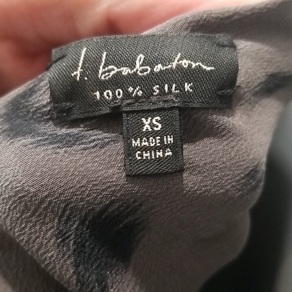 T. Babaton animal print silk tank size XS. GREY - Picture 5 of 7